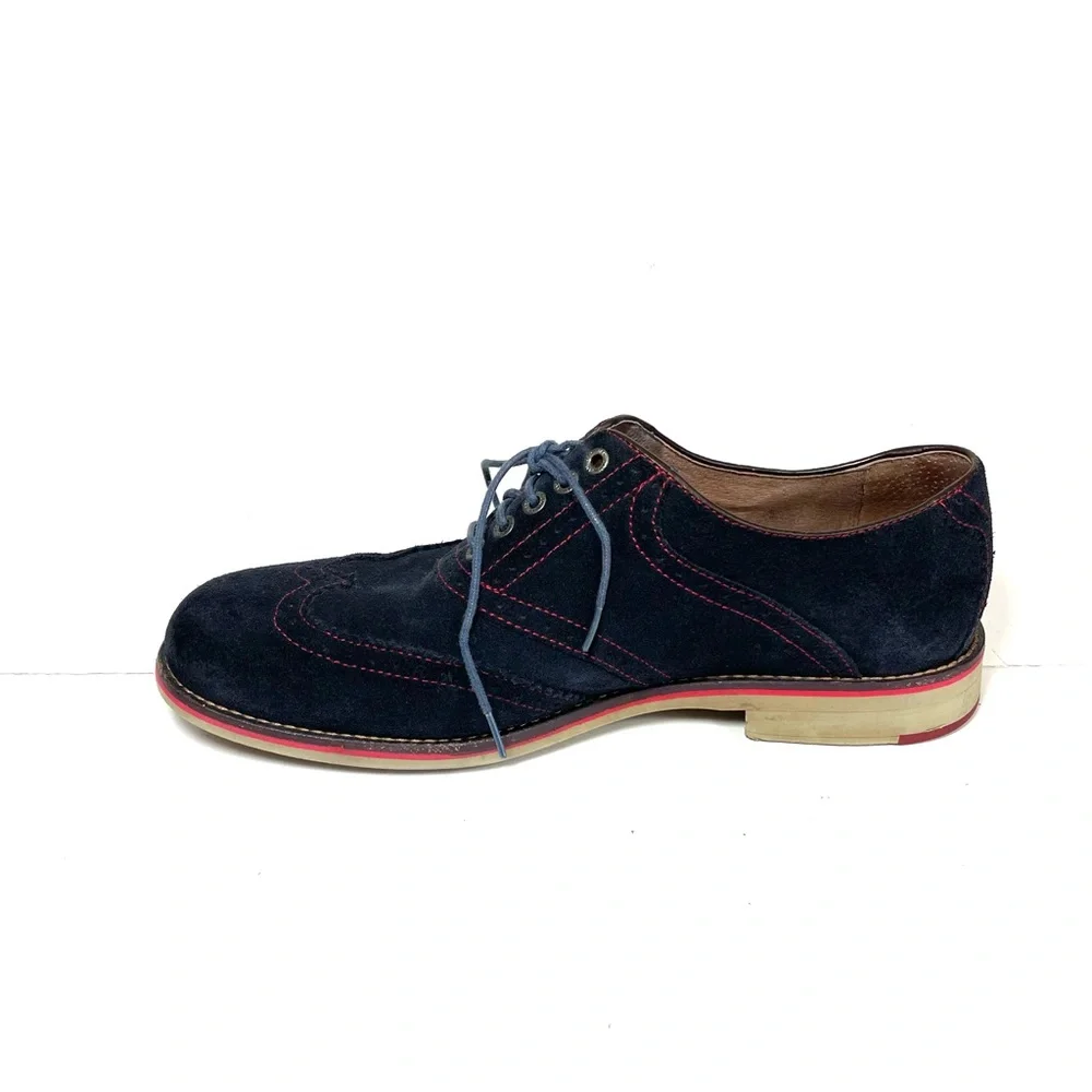 Johnston & Murphy Wingtip Oxfords Men's Size‎ 10M Blue Suede